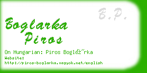 boglarka piros business card